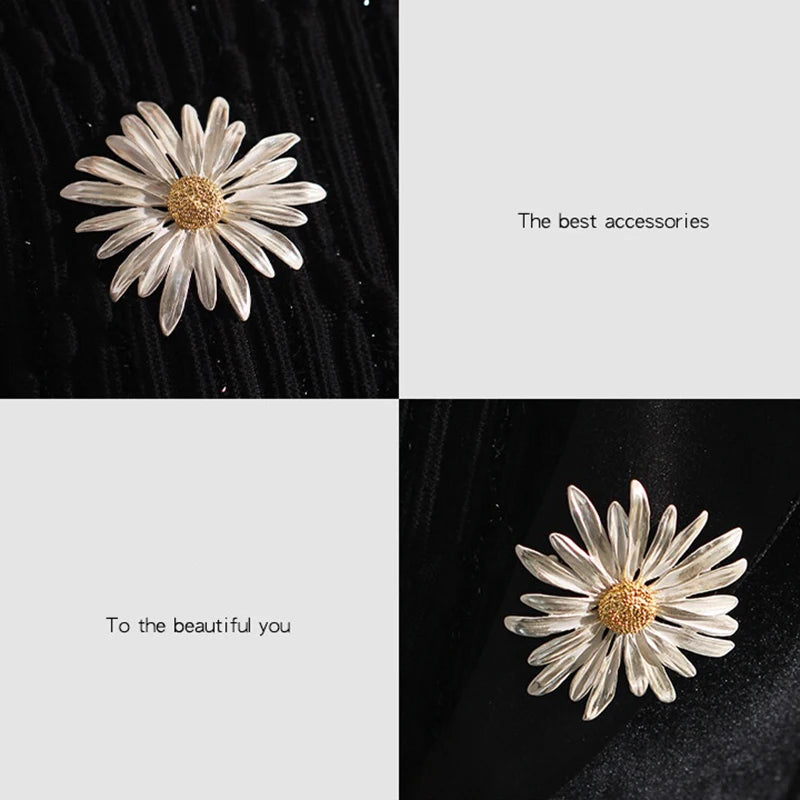 Mori Flower Enamel Brooch Pin – Floral Badge & Corsage for Women Enamel Brooch Pin SPOT