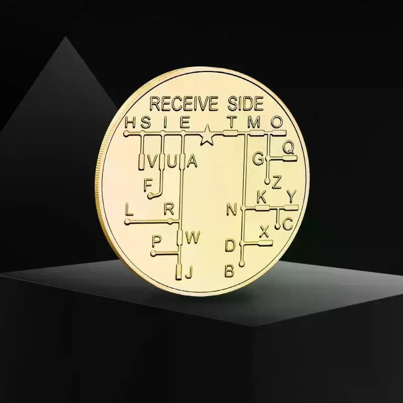 Morse Code Training Coin – Learning Tool & Collectible Badge Morse Code Coin SPOT