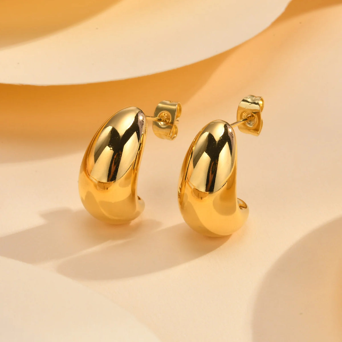 Waterdrop Stud Earrings – Hypoallergenic Stainless Steel Gold Stud Earrings SPOT