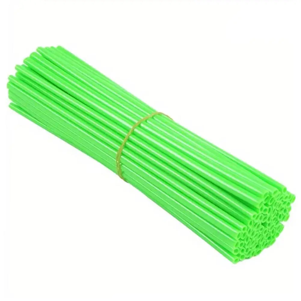 72-Pack Motorcycle Spoke Covers – Universal Dirt Bike Sleeves Spoke Covers SPOT Green