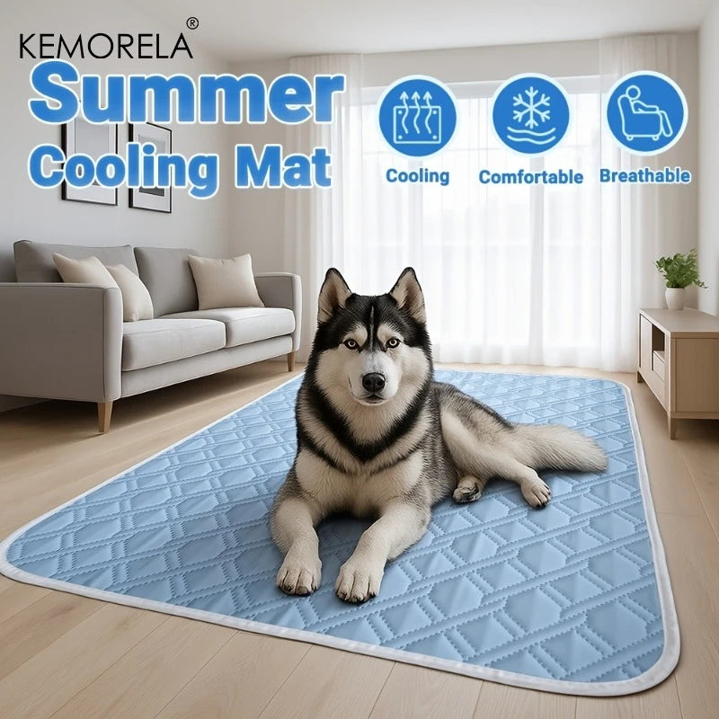 Kemorela Dog Cooling Mat – Ice Silk Fiber for All Dog Sizes Dog Cooling Mat SPOT 1PC 80x120cm