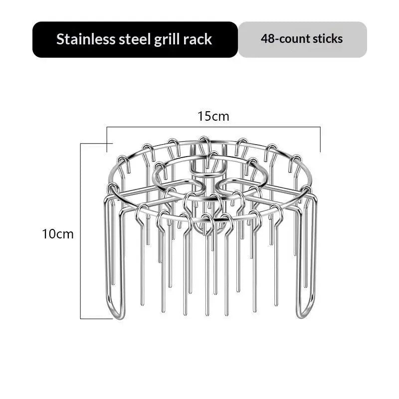 Stainless Steel Vertical Skewer Rack – 24/48 Skewer BBQ Grill BBQ Skewer Rack SPOT 48 BBQ skewers