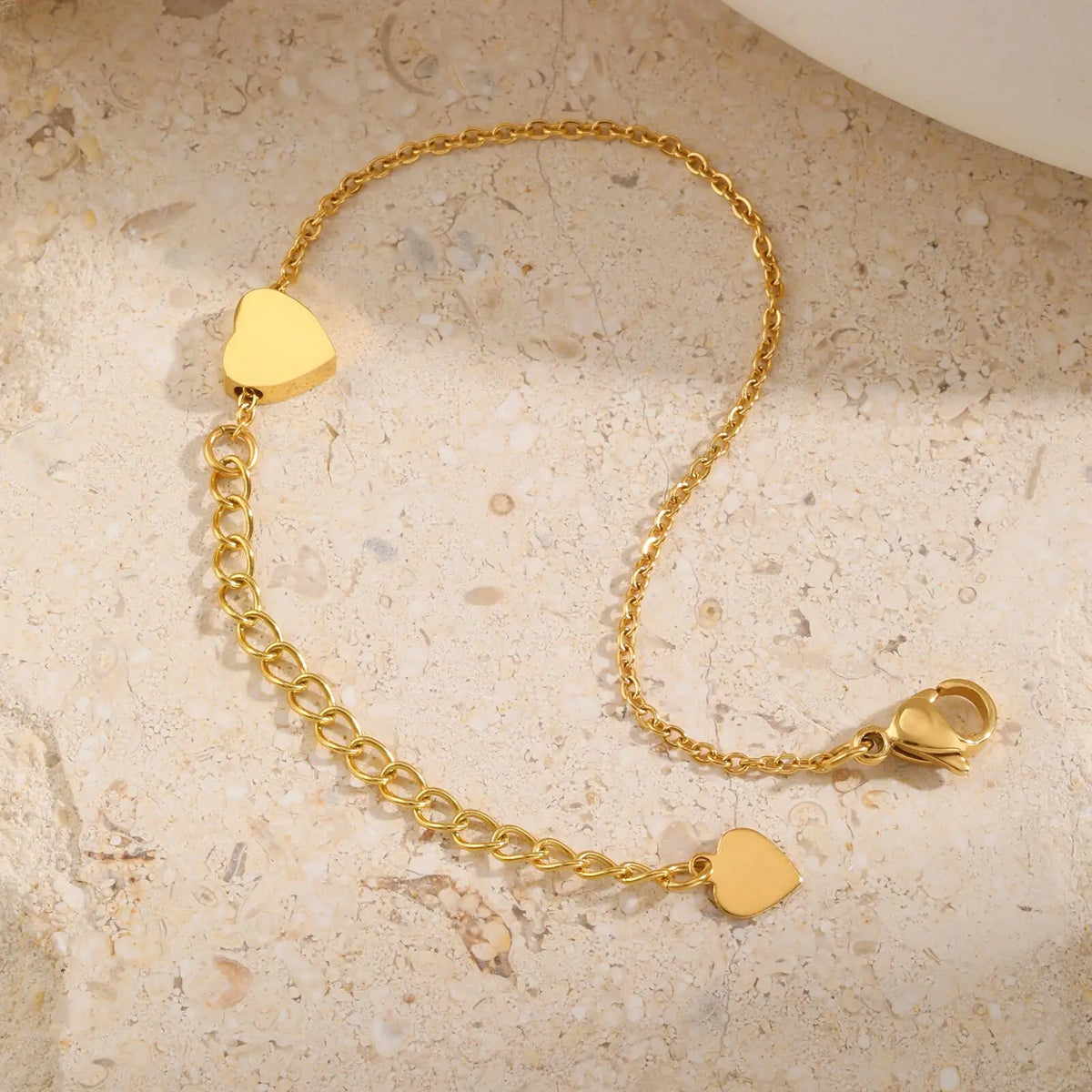 Kids Heart Anklet – Adjustable Gold Stainless Steel Foot Chain Kids Anklet SPOT