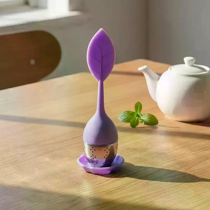 Silicone Loose Leaf Tea Infuser BPA-Free with Drip Tray Tea Infuser SPOT