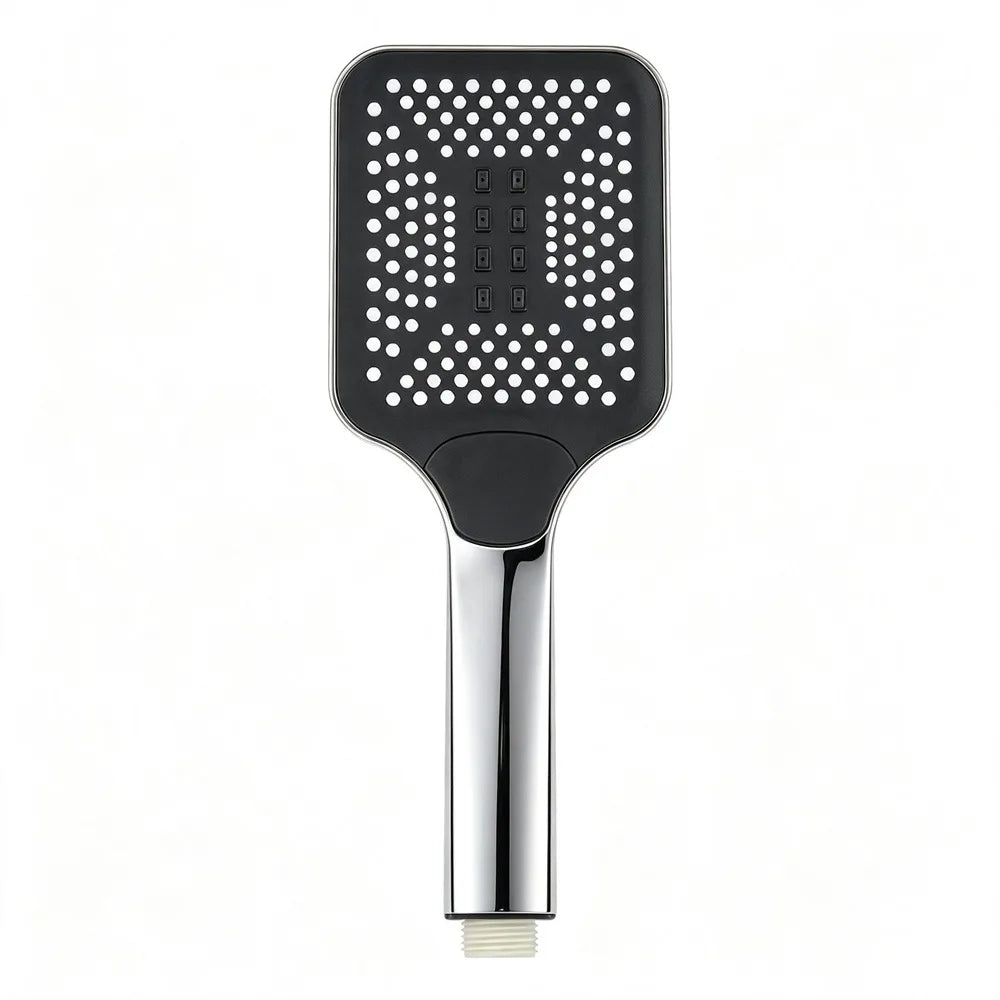 Square Chrome Hand Shower Head | 3-Mode High Pressure Spray Hand Shower Head SPOT