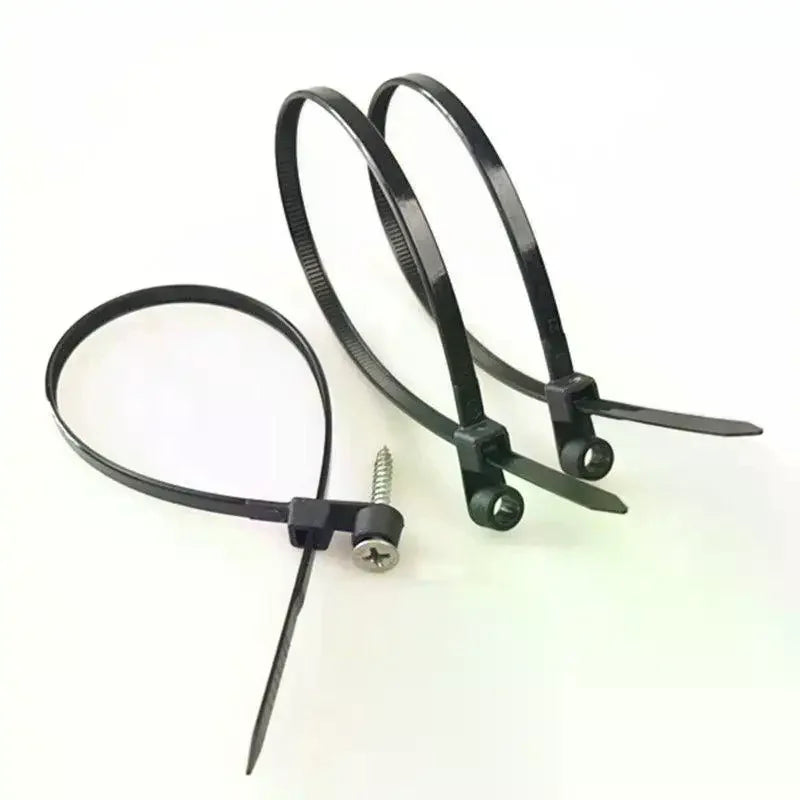 100-Pack Screw Hole Nylon Cable Ties – Self-Locking Cord Straps Nylon Cable Ties SPOT