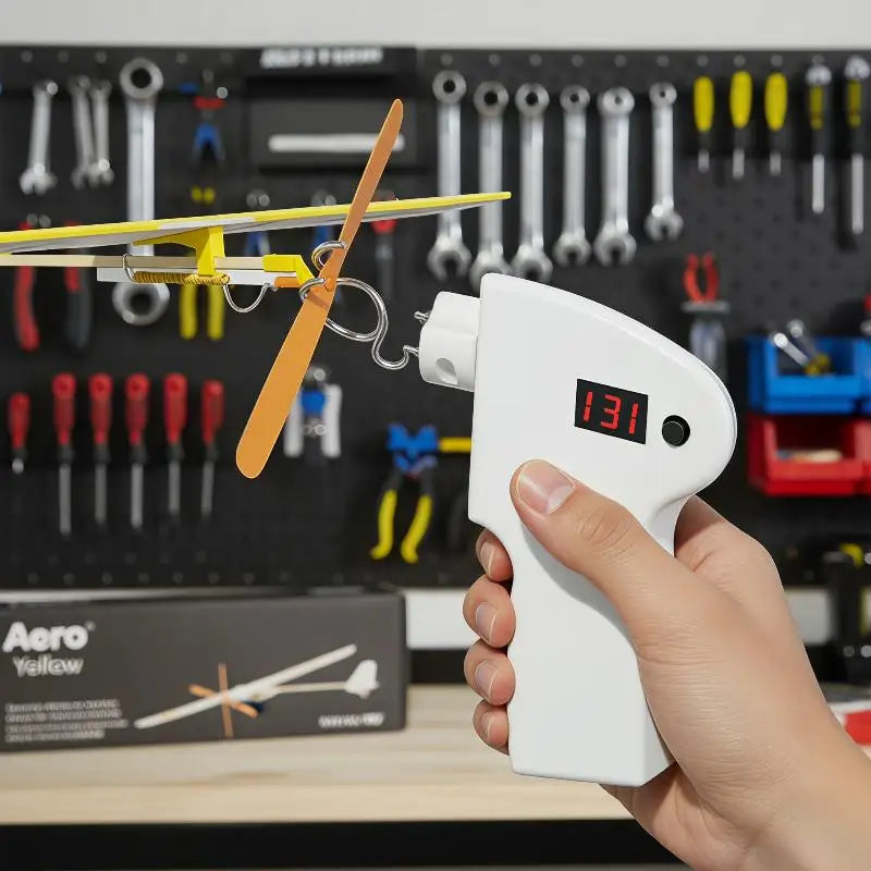 Electric Rubber Band Winder for Model Aircraft – LED Counter Hobby Winding Tool SPOT