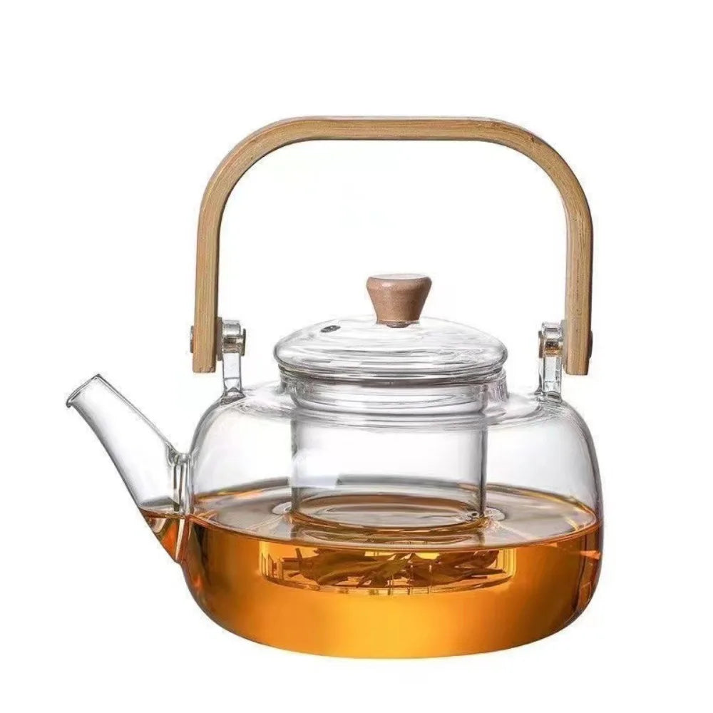 Clear Glass Teapot with Infuser – 1L Stovetop Safe Tea Maker Glass Teapot SPOT 1000ML
