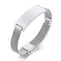Personalized Engraved Mesh Bracelet – Women's Stainless Steel Custom Engraved Bracelet SPOT BR-888S