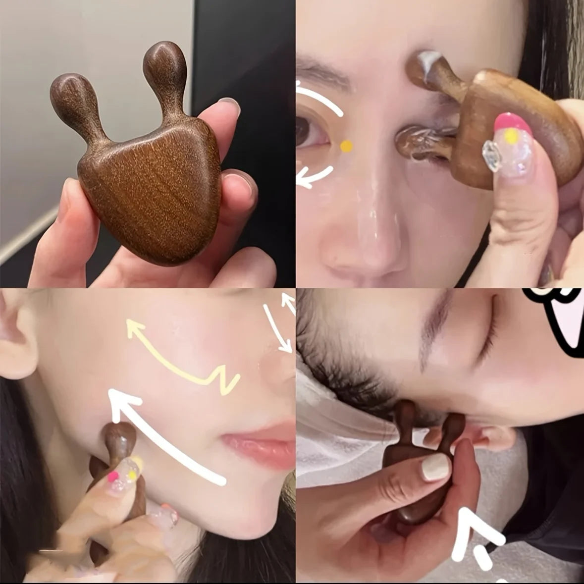 Sandalwood Face Massager – Snail Facial Meridian Tool Facial Massage Tool SPOT