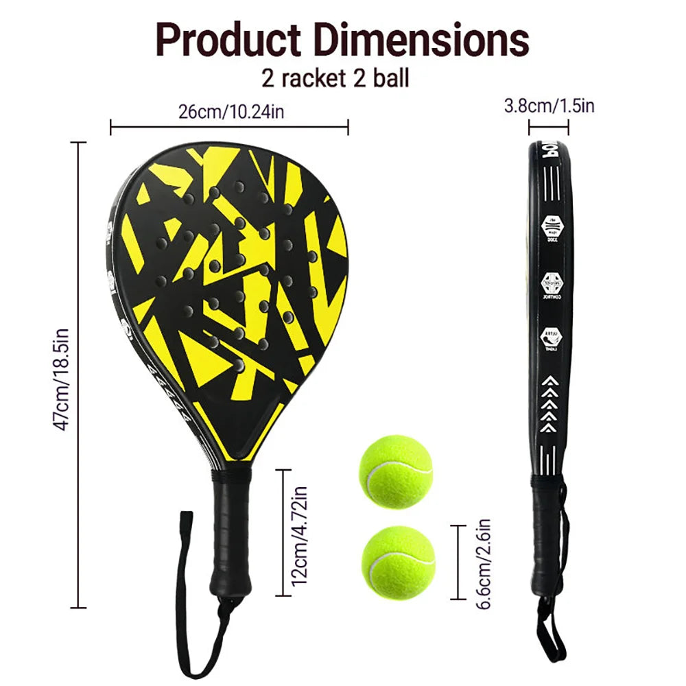 Beginner Padel Racket – EVA Softcore Lightweight Paddle, Kids & Adults Padel Racket SPOT