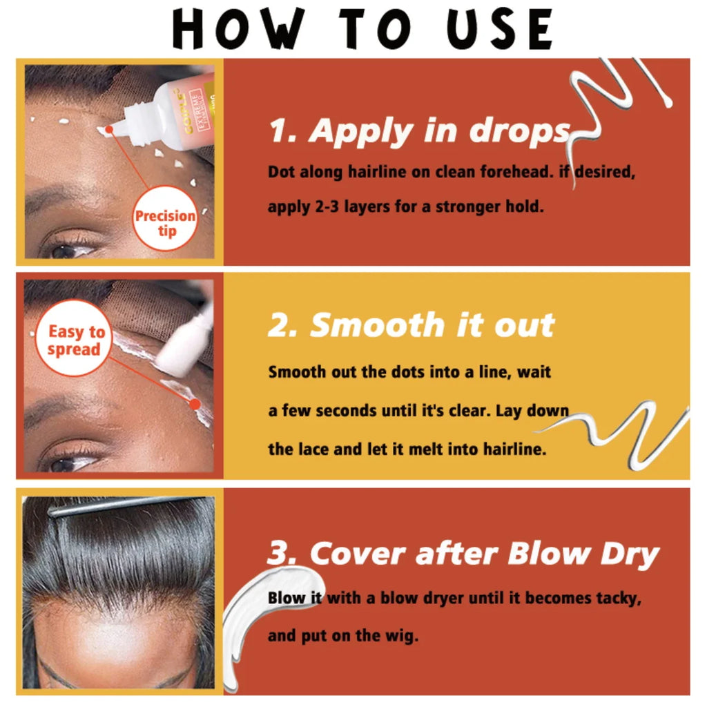 Goiple Wig Adhesive Glue – Waterproof Quick-Dry Lace Bond Wig Bonding Adhesive SPOT