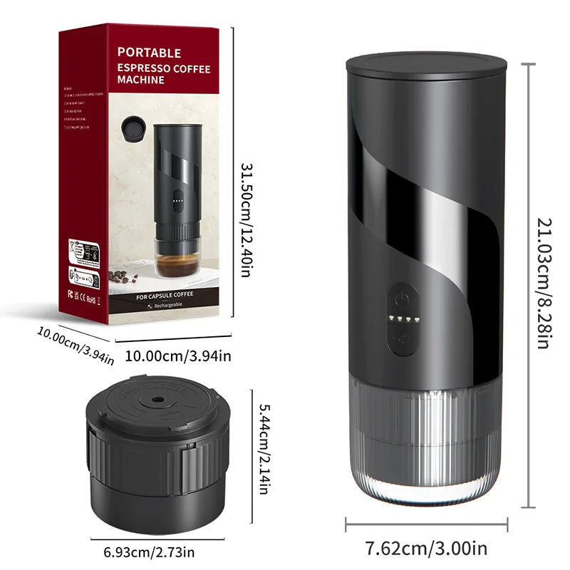 DUTRIEUX Portable Capsule Espresso Machine – USB Rechargeable Capsule Espresso Machine SPOT