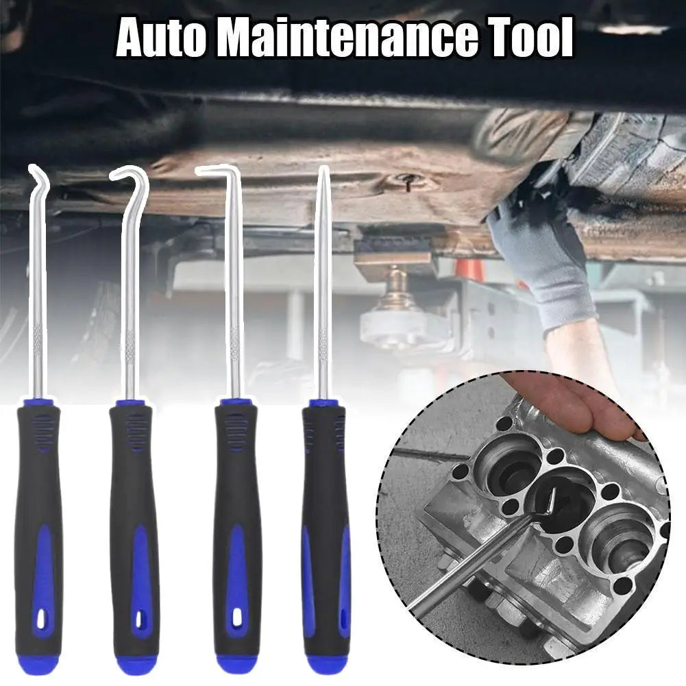 4-Pc O-Ring & Oil Seal Hook Puller Set – Auto Repair Tools Automotive Seal Hook Set SPOT