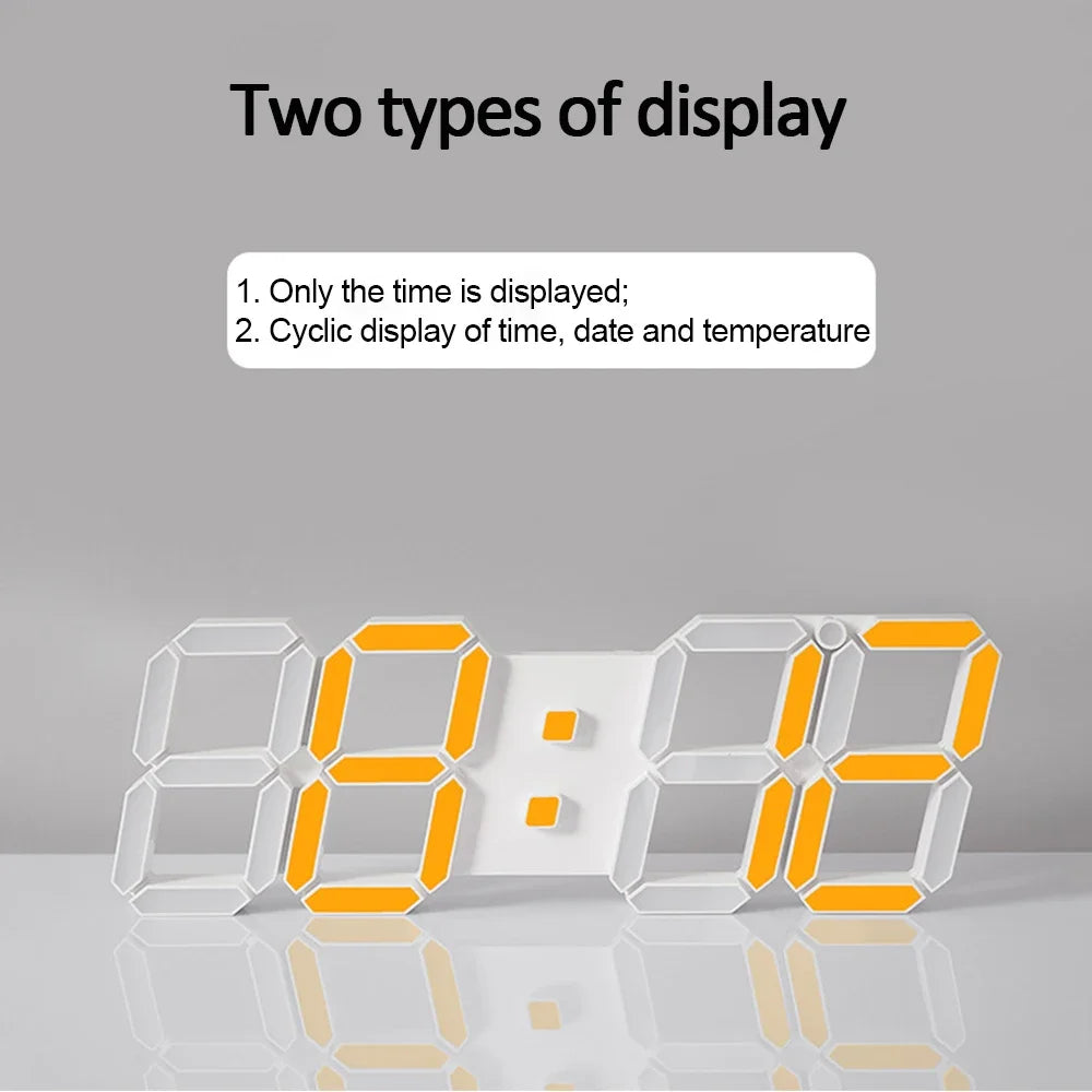 3D LED Large Digital Wall Clock with Remote Control LED Wall Clock SPOT