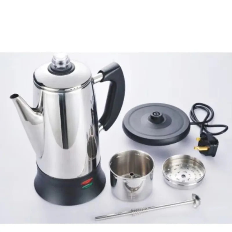 12-Cup Electric Coffee Percolator – Stainless Steel, Keep Warm Electric Coffee Percolator SPOT