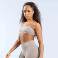 Strappy Backless Sports Bra with Chest Pads | Women's Gym Bra Women's Sports Bra SPOT Feather rice S