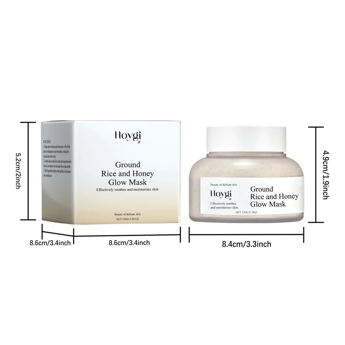 Hoygi Rice & Honey Face Mask – Hydrating & Brightening 150g Hydrating Face Mask SPOT