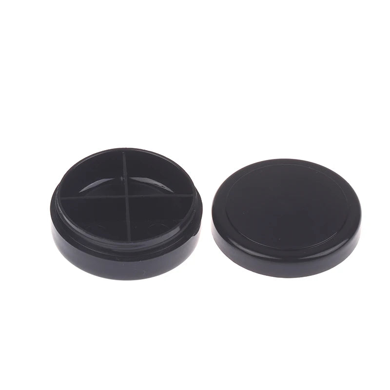 Empty Nail Gel Jar 3/4 Grid – Glitter Polish Holder Organizer Nail Gel Organizer Jar SPOT 4 Black