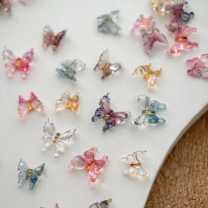 30-Pack 3D Butterfly Nail Art Charms – Colorful Kawaii Decor Nail Art Charms SPOT