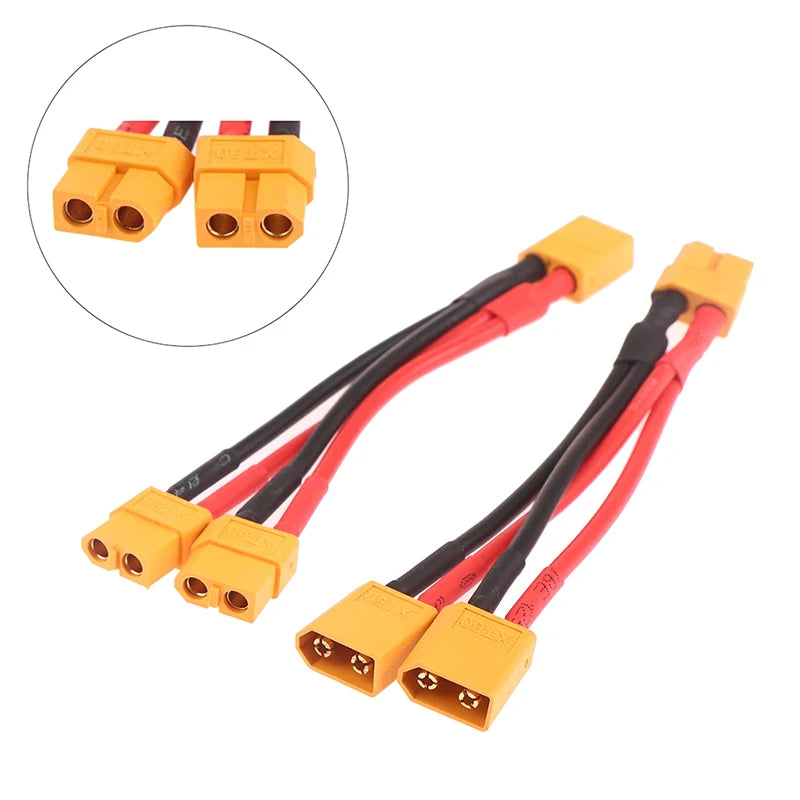 XT60 Y Splitter Cable 14AWG Silicone Wire RC Battery Connector RC Battery Connector SPOT