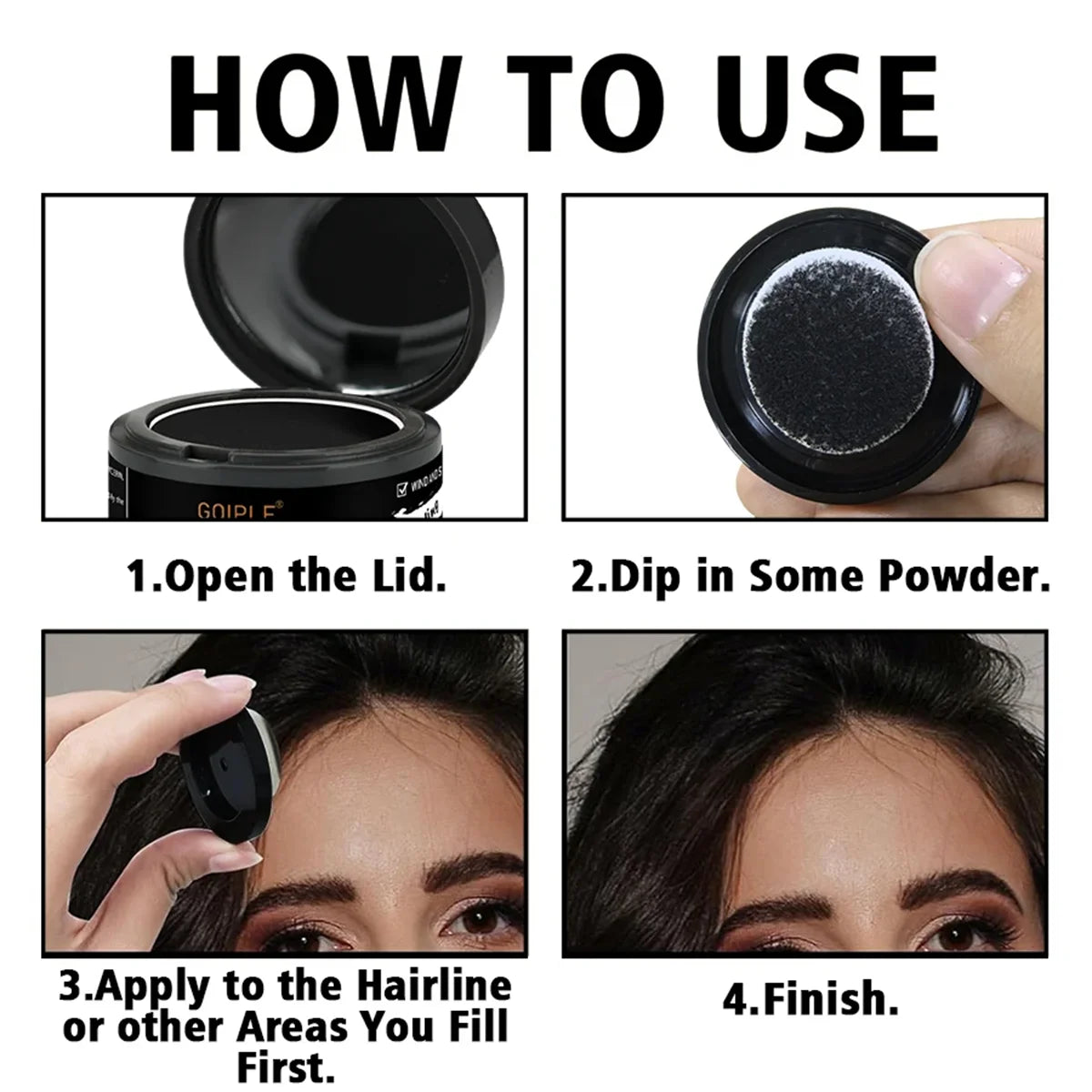 Goiple Hair Root Touch-Up Powder – Hair, Beard & Brows Hair Touch-Up Powder SPOT
