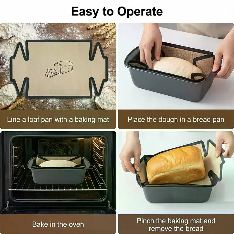 Reusable Silicone Bread Loaf Pan Liner – Nonstick, 9 Inch Loaf Pan Liner SPOT