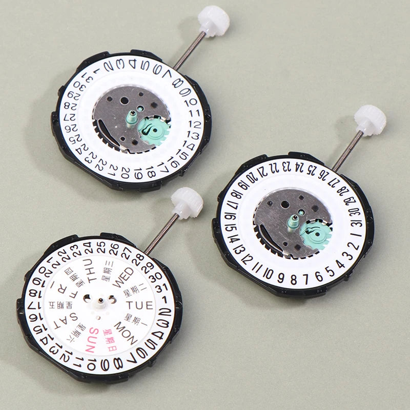 Sunon SL28 Quartz Clock Movement – 3-Hand Day/Date Calendar Quartz Clock Movement SPOT