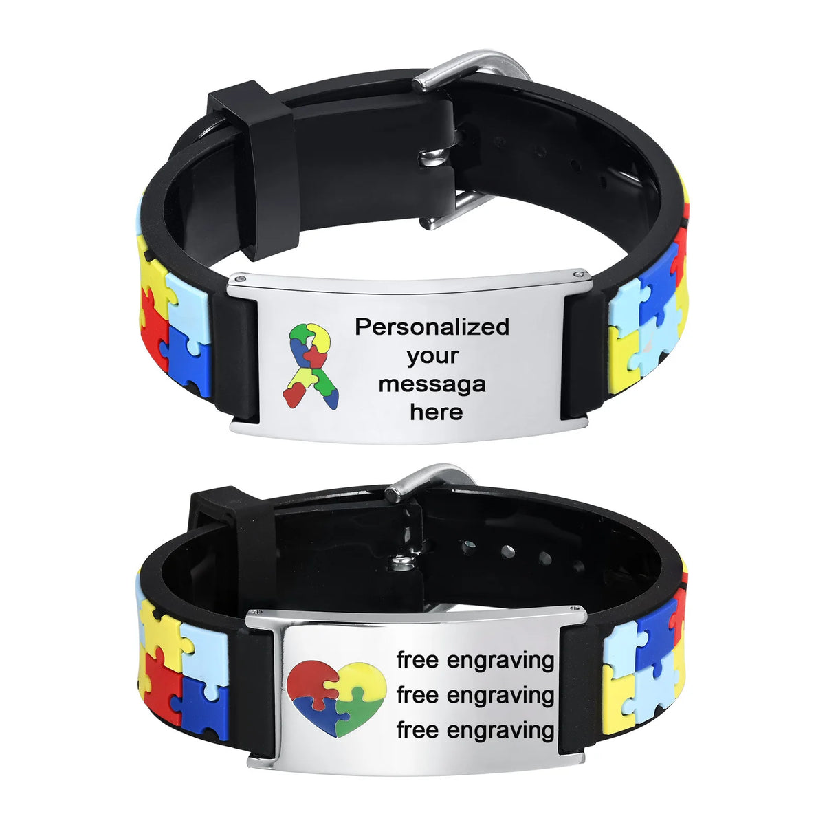Custom Engraved Kids Medical ID Bracelet – Silicone Wristband Medical ID Bracelet SPOT