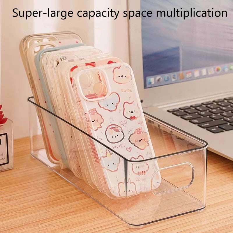 Clear Stackable Refrigerator Organizer Bin with Handles Storage Organizer Bin SPOT
