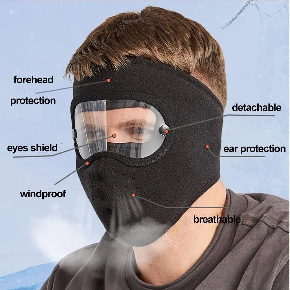 Windproof Full Face Mask with Anti-Fog Goggles | Winter Ski Winter Face Mask SPOT
