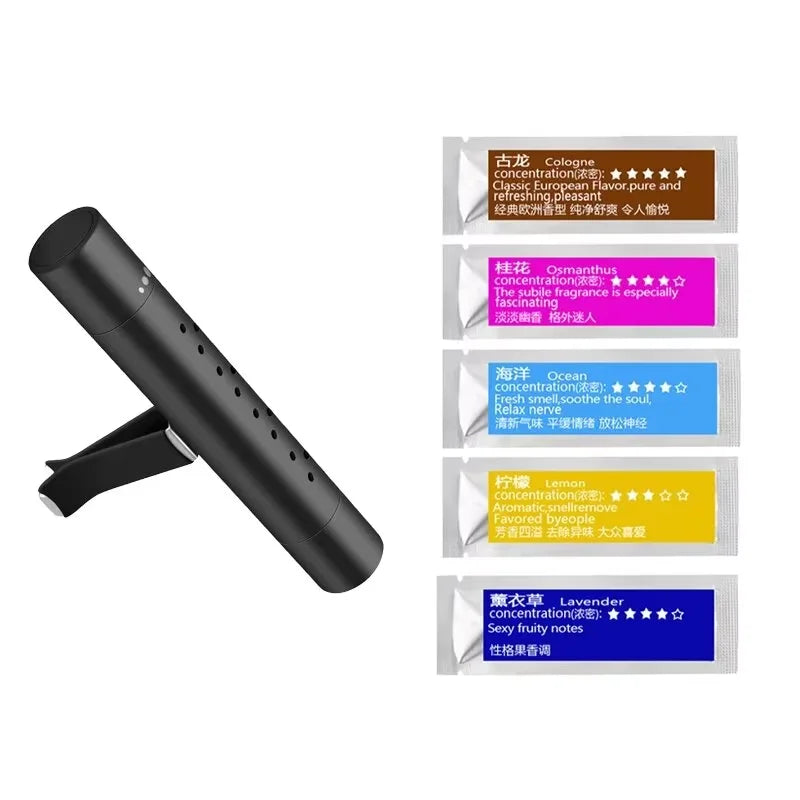 Car Vent Clip Essential Oil Diffuser + 5 Aroma Refill Sticks Car Vent Diffuser SPOT