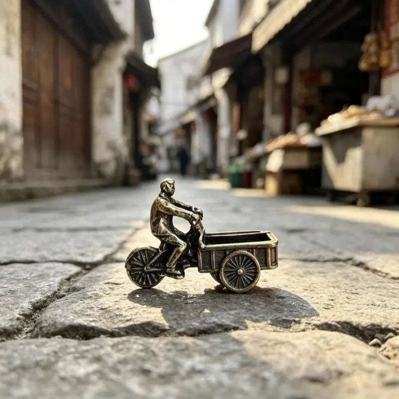 Vintage Metal Tricycle Figurine – Antique Bronze Desktop Decor Decorative Figurine SPOT