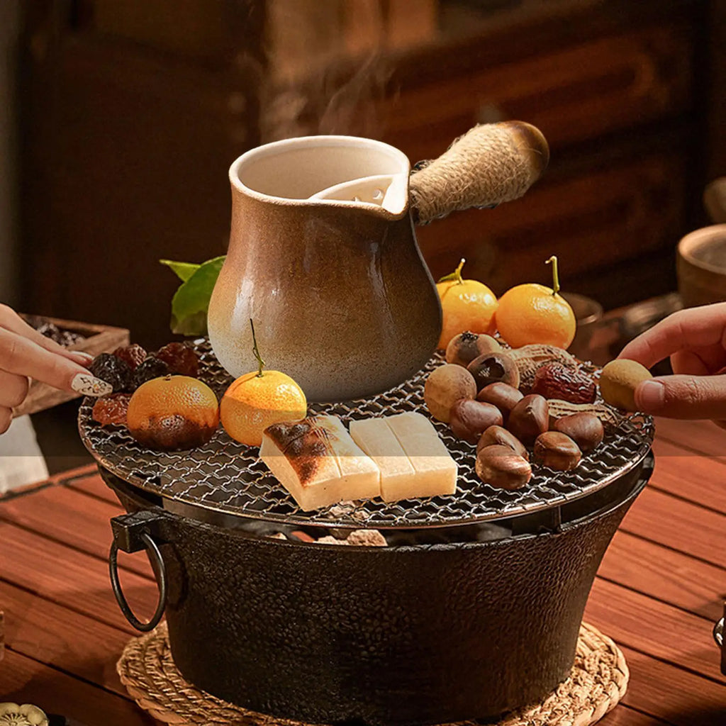 Handmade Ceramic Teapot with Strainer – 500ml & 900ml Ceramic Teapot SPOT Small Brown