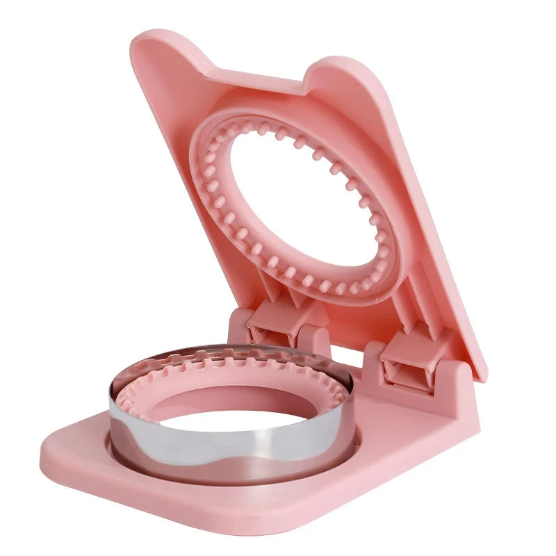 Sandwich Cutter & Sealer – Stainless Steel Mold for Kids Lunch Sandwich Cutter Mold SPOT Pink Circle