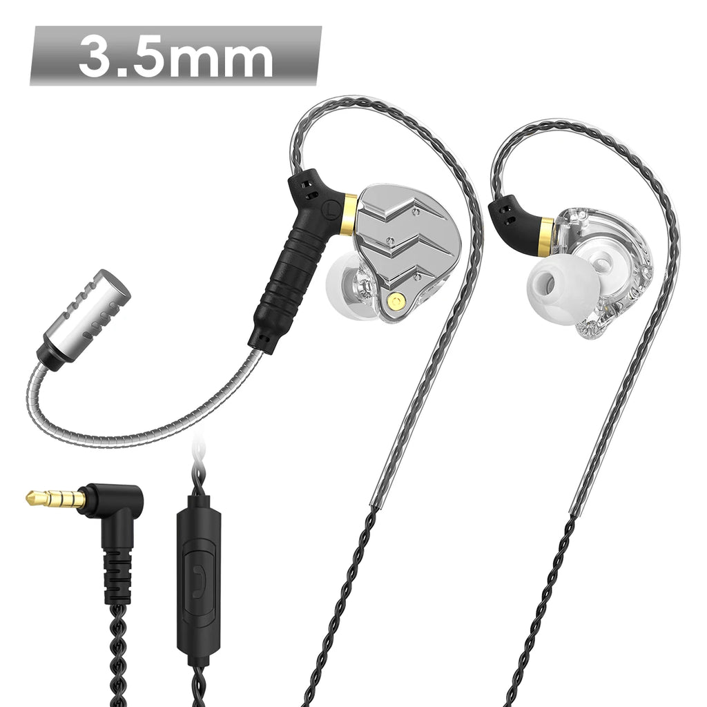 VIKEFON Wired Gaming Earbuds – Detachable Mic, 11mm Driver Wired Gaming Earbuds SPOT 3.5mm white