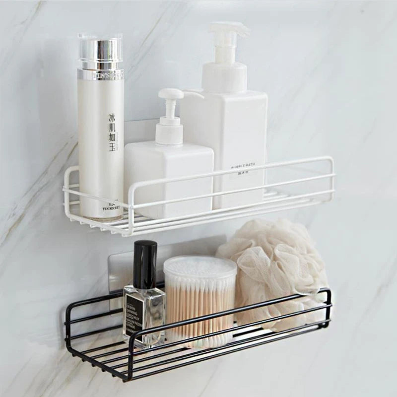 No-Drill Iron Shower Shelf – Wall Mounted Bathroom Organizer Bathroom Wall Shelf SPOT