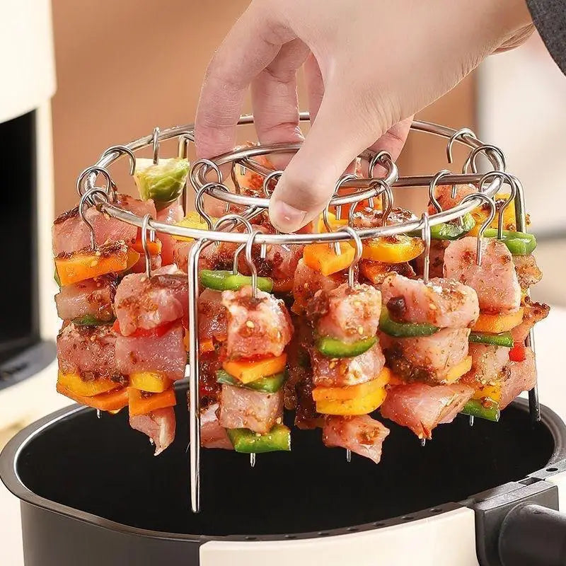 Vertical Stainless Steel BBQ Skewer Rack – 24-Slot Stand BBQ Skewer Rack SPOT Default Title
