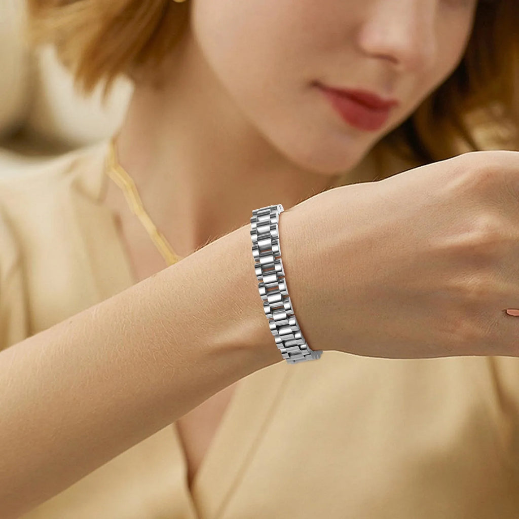 Meaeguet Presidential Link Bracelet – Stainless Steel, Gold/Silver Link Chain Bracelet SPOT