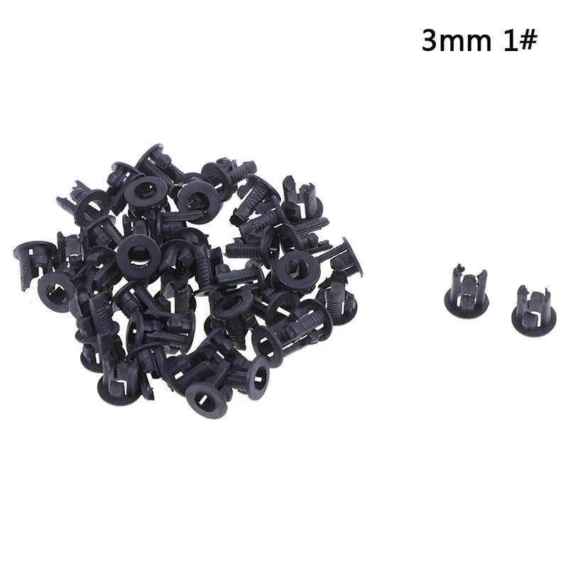 50-Pack Black LED Holders – 3mm & 5mm ABS Clips & Bezels LED Holder Clips SPOT 1 3mm