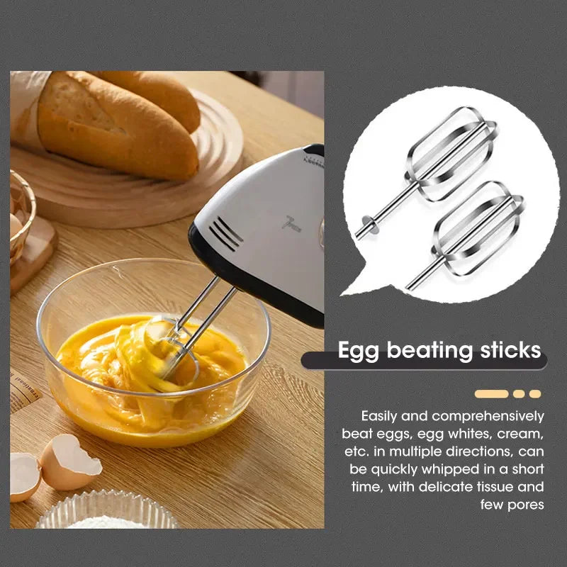 7-Speed Electric Hand Mixer – Egg Beater & Dough Hook Electric Hand Mixer SPOT