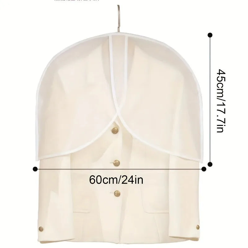 PVC Garment Covers – Translucent Breathable Dust Covers 5-Pack Garment Dust Covers SPOT