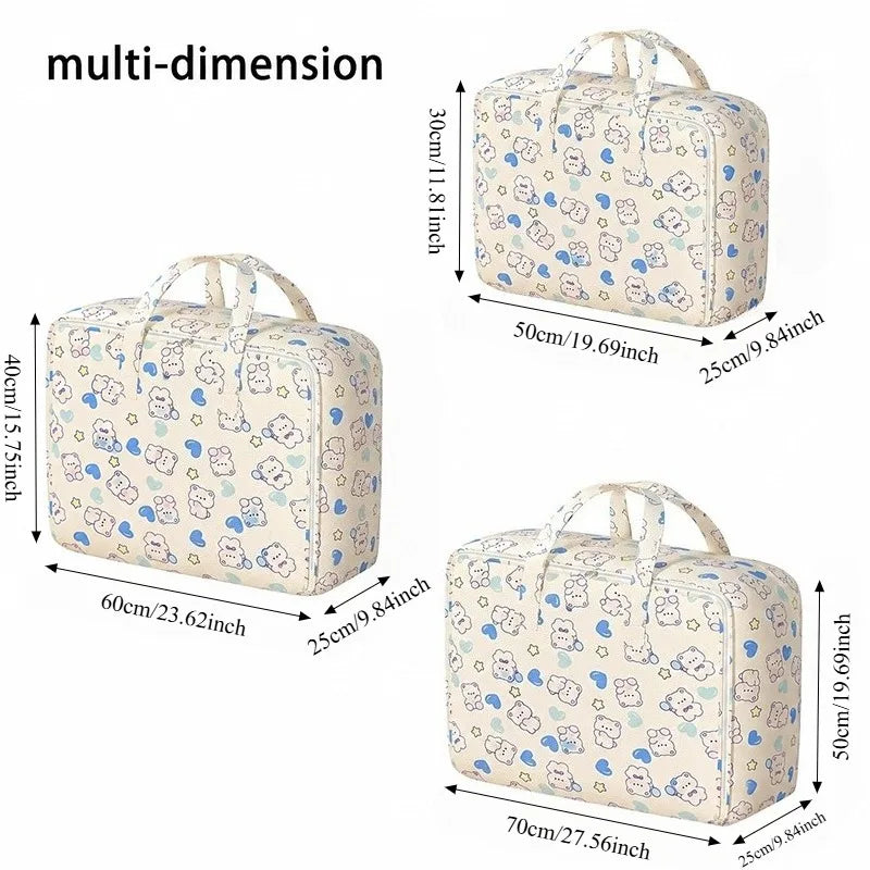 Foldable Luggage Organizer Bag – Cute Bear, Large Capacity Travel Organizer Bag SPOT