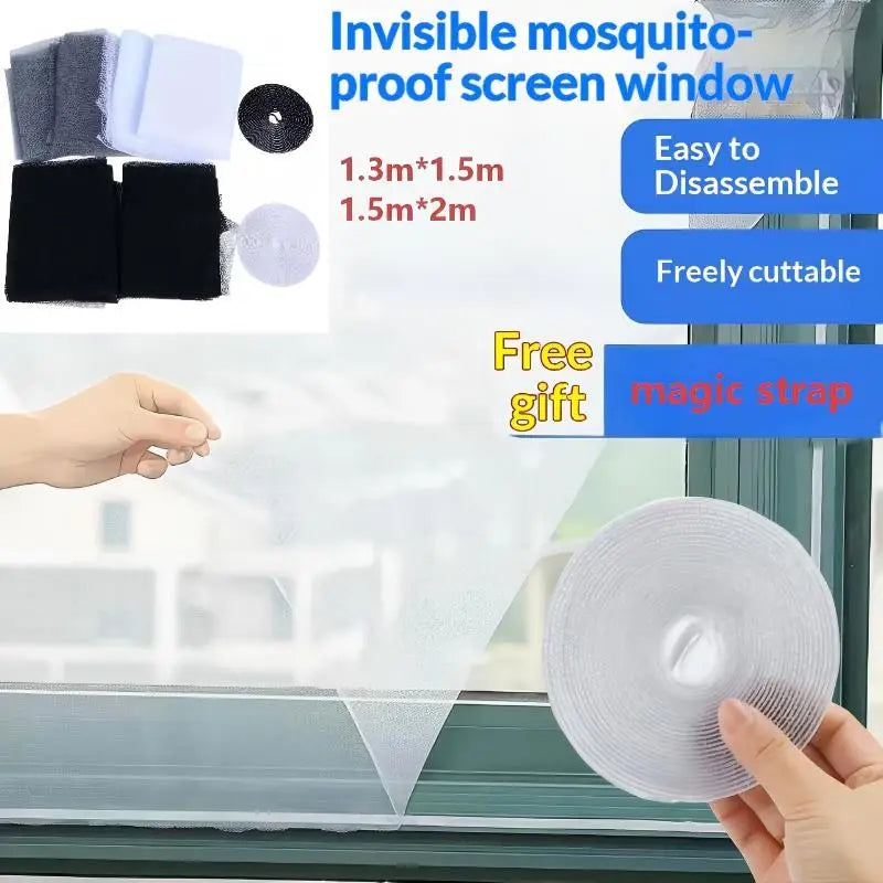 Cuttable Mosquito Window Screen Mesh – Tool-Free Install Window Insect Screen SPOT