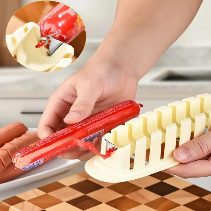 Hot Dog Slicer & Sausage Flower Cutter – BBQ Kitchen Tool Sausage Slicer Tool SPOT