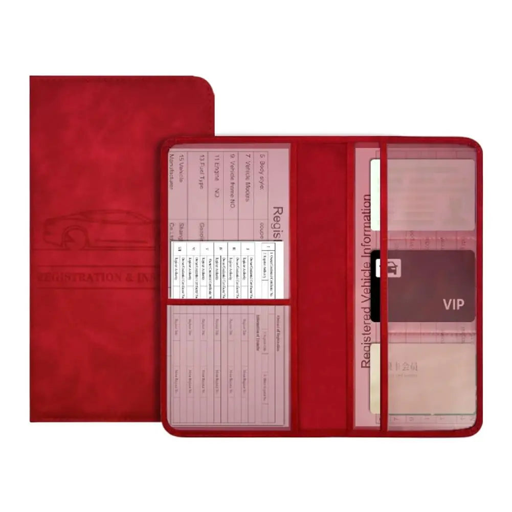 PU Leather Car Document Holder – Registration & Insurance Wallet Car Document Wallet SPOT C