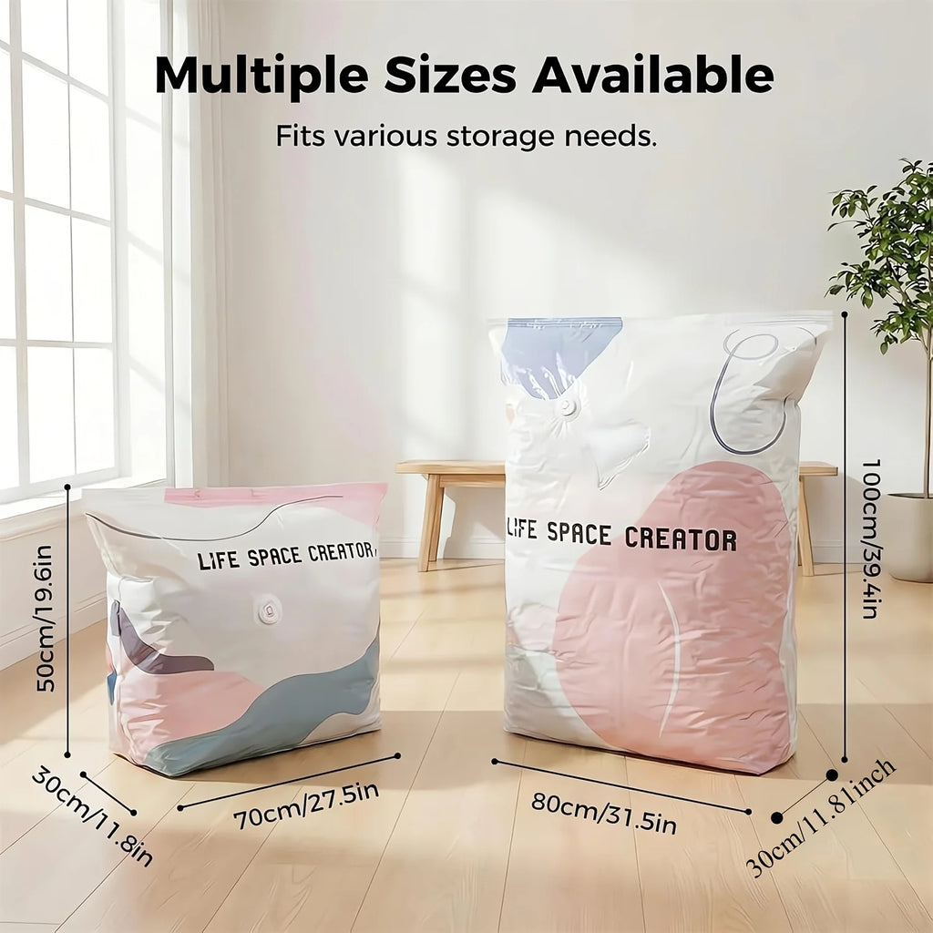 Extra Large Pumpless Vacuum Storage Bags – Roll-Up Space Savers Vacuum Storage Bags SPOT