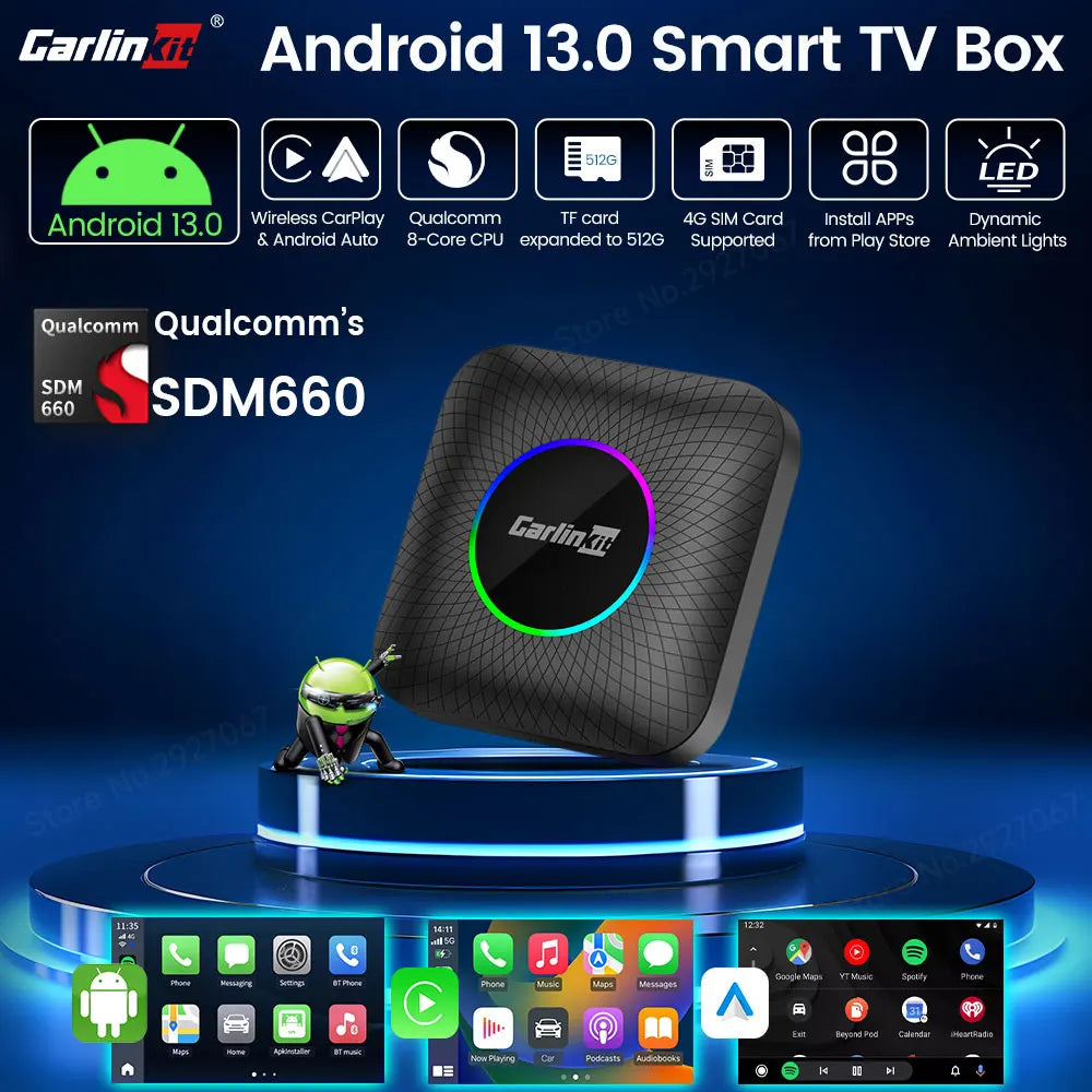Carlinkit AI Box Android 13 – Wireless CarPlay & Android Auto CarPlay AI Box SPOT