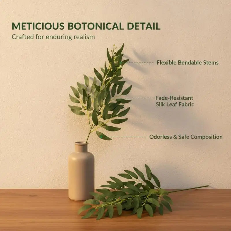 Silk Artificial Greenery Stems – UV-Resistant Faux Foliage Decor Artificial Greenery Stem SPOT