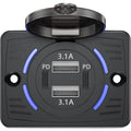 4-in-1 Car Charger QC3.0 + PD USB with Lid | 12V/24V RV Truck Car USB Charger SPOT 1pc